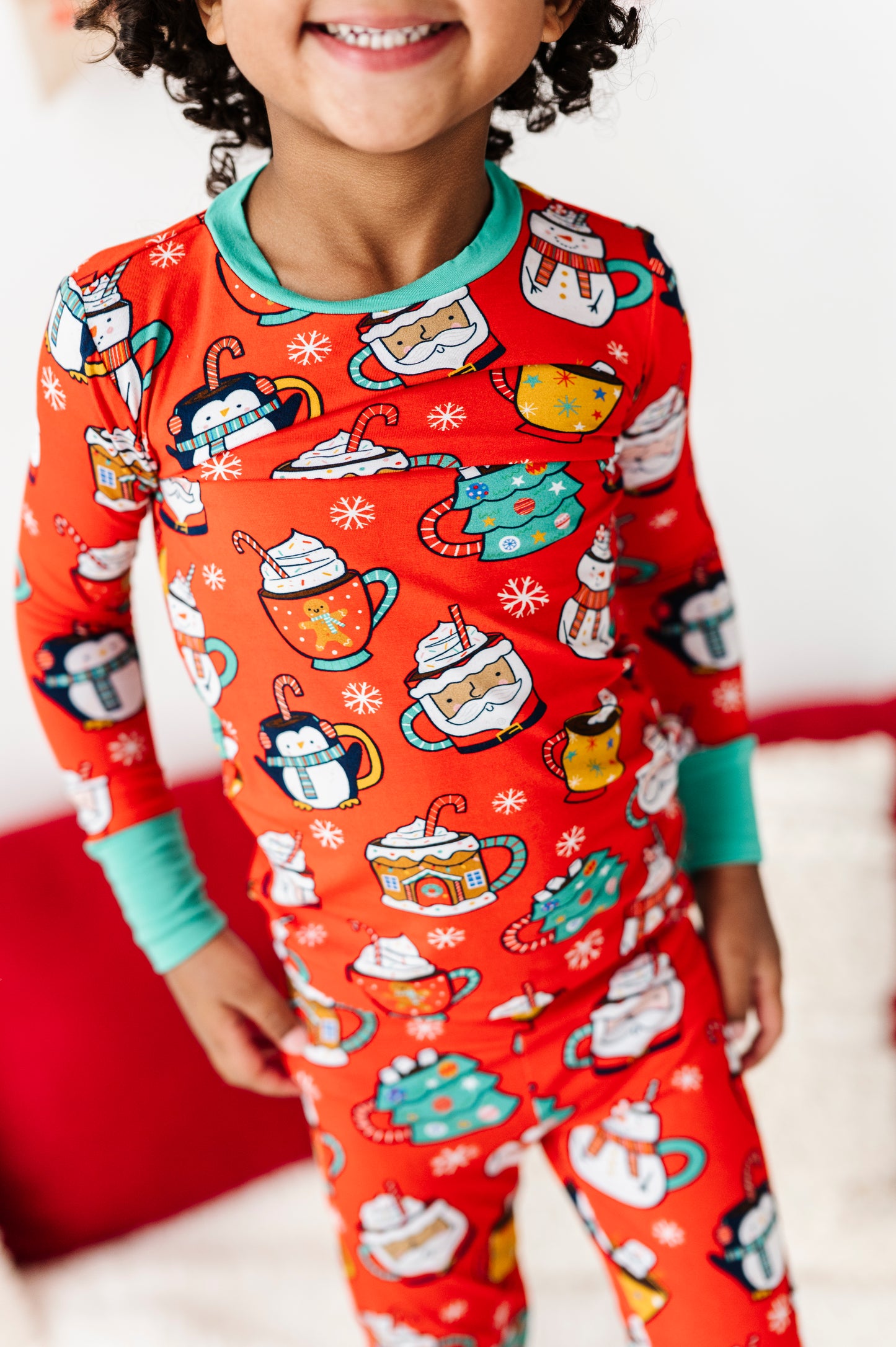 Bamboo Long Sleeve Loungewear - Hot Cocoa
