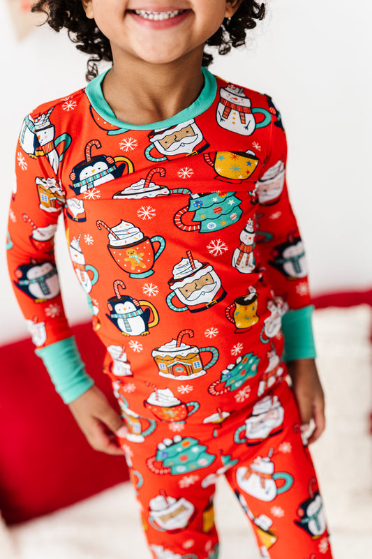 Bamboo Long Sleeve Loungewear - Hot Cocoa