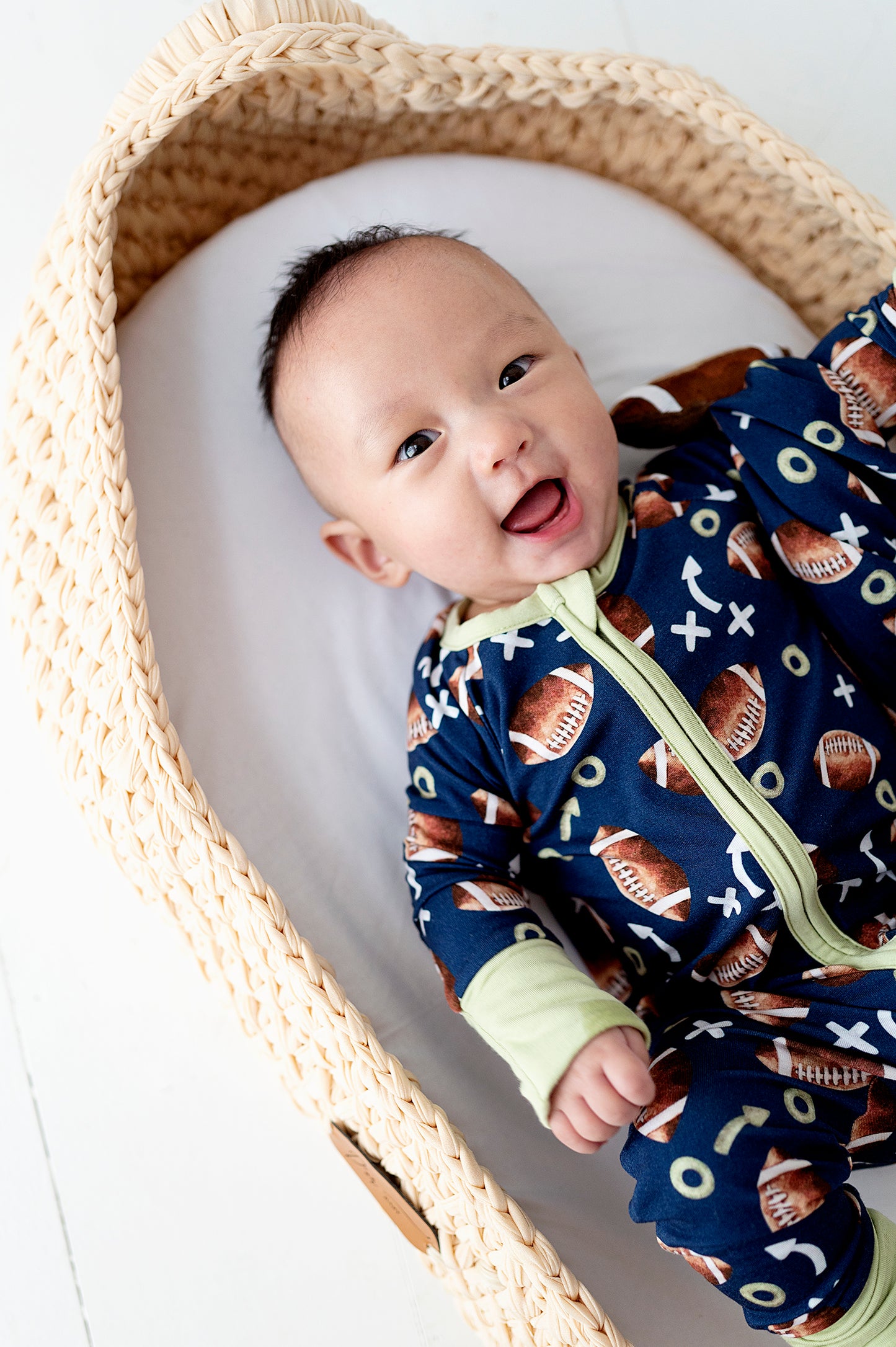 Bamboo Convertible Romper - Football