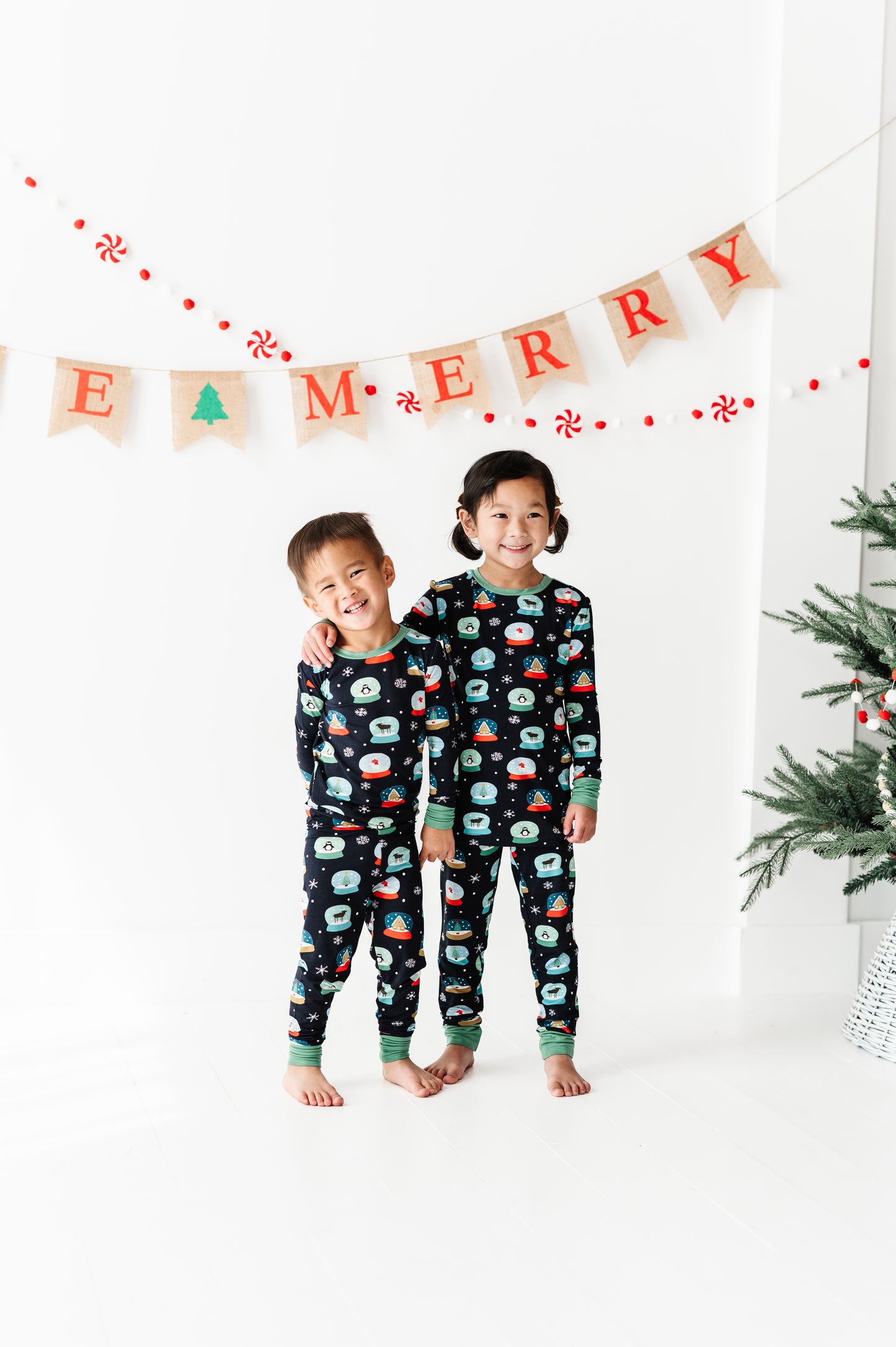 Bamboo Long Sleeve Loungewear - Snow Globes