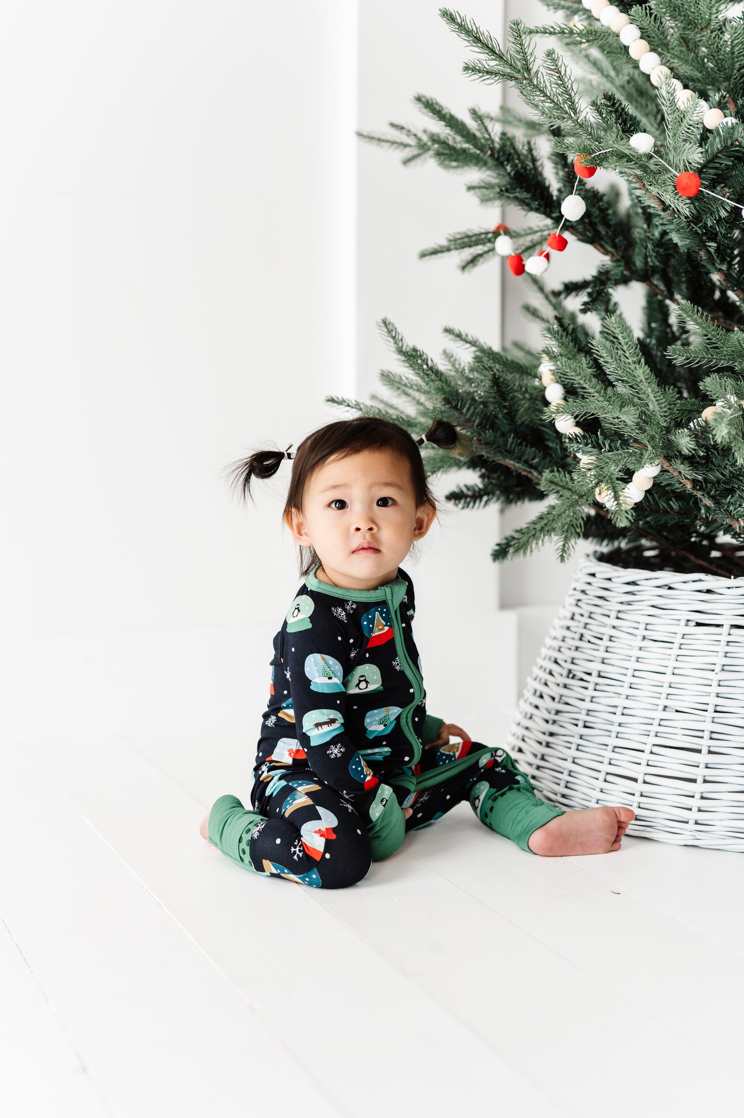 Bamboo Convertible Romper - Snow Globes