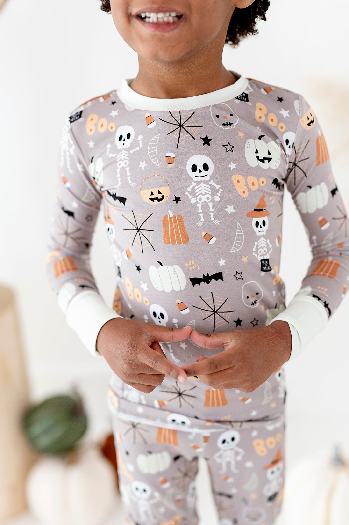 Bamboo Long Sleeve Loungewear - Neutral Halloween