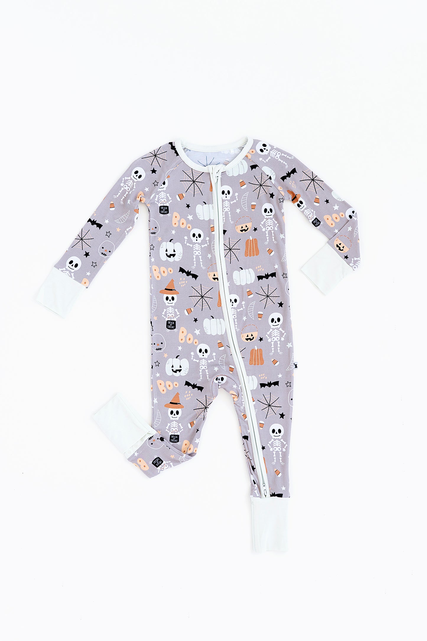 Bamboo Convertible Romper - Neutral Halloween