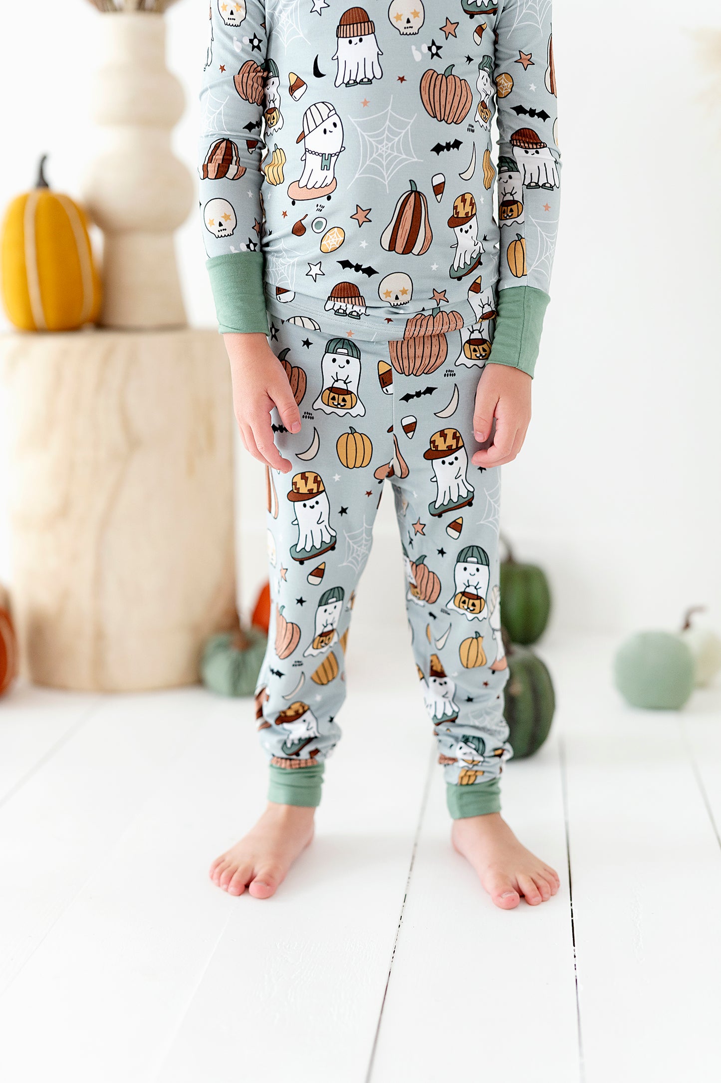 Bamboo Long Sleeve Loungewear - Skateboarding Ghost