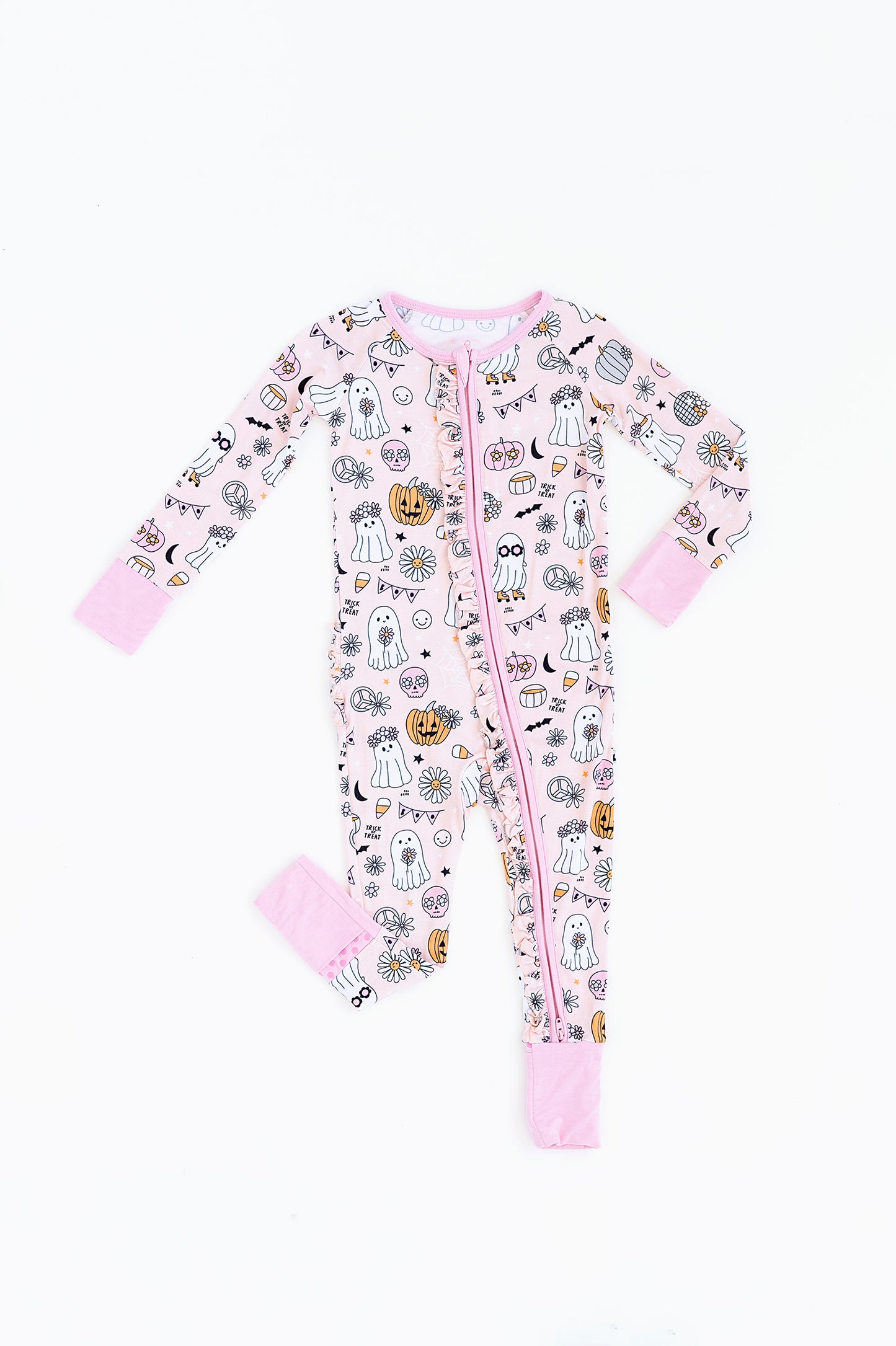 Bamboo Convertible Romper - Pink Ghost