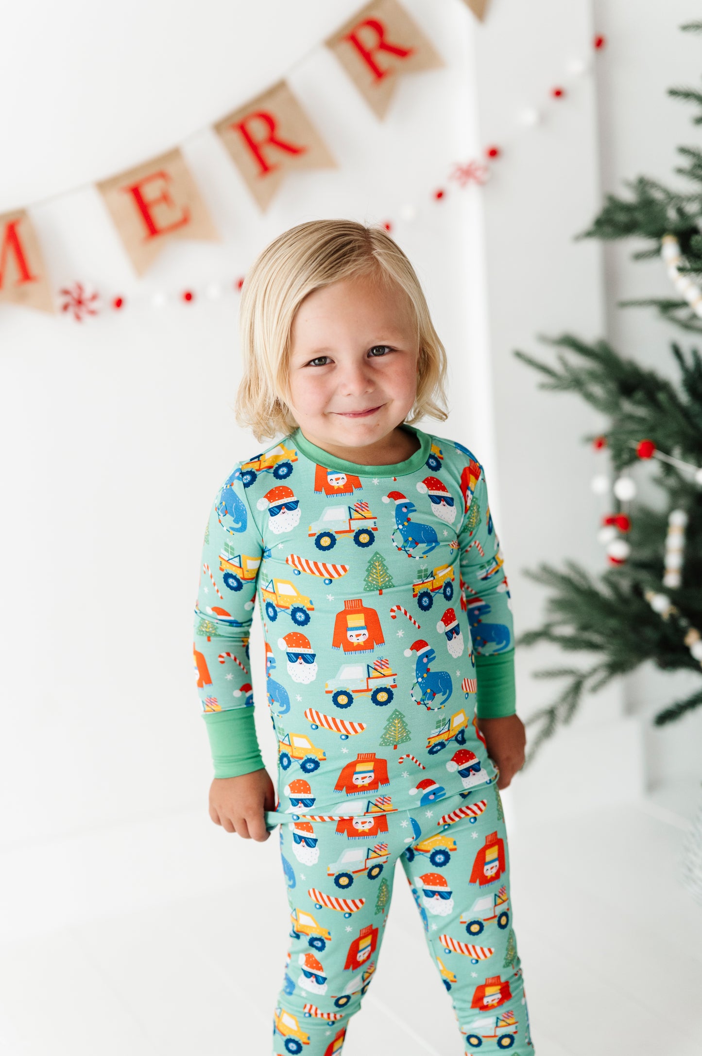 Bamboo Long Sleeve Loungewear - Christmas Dino