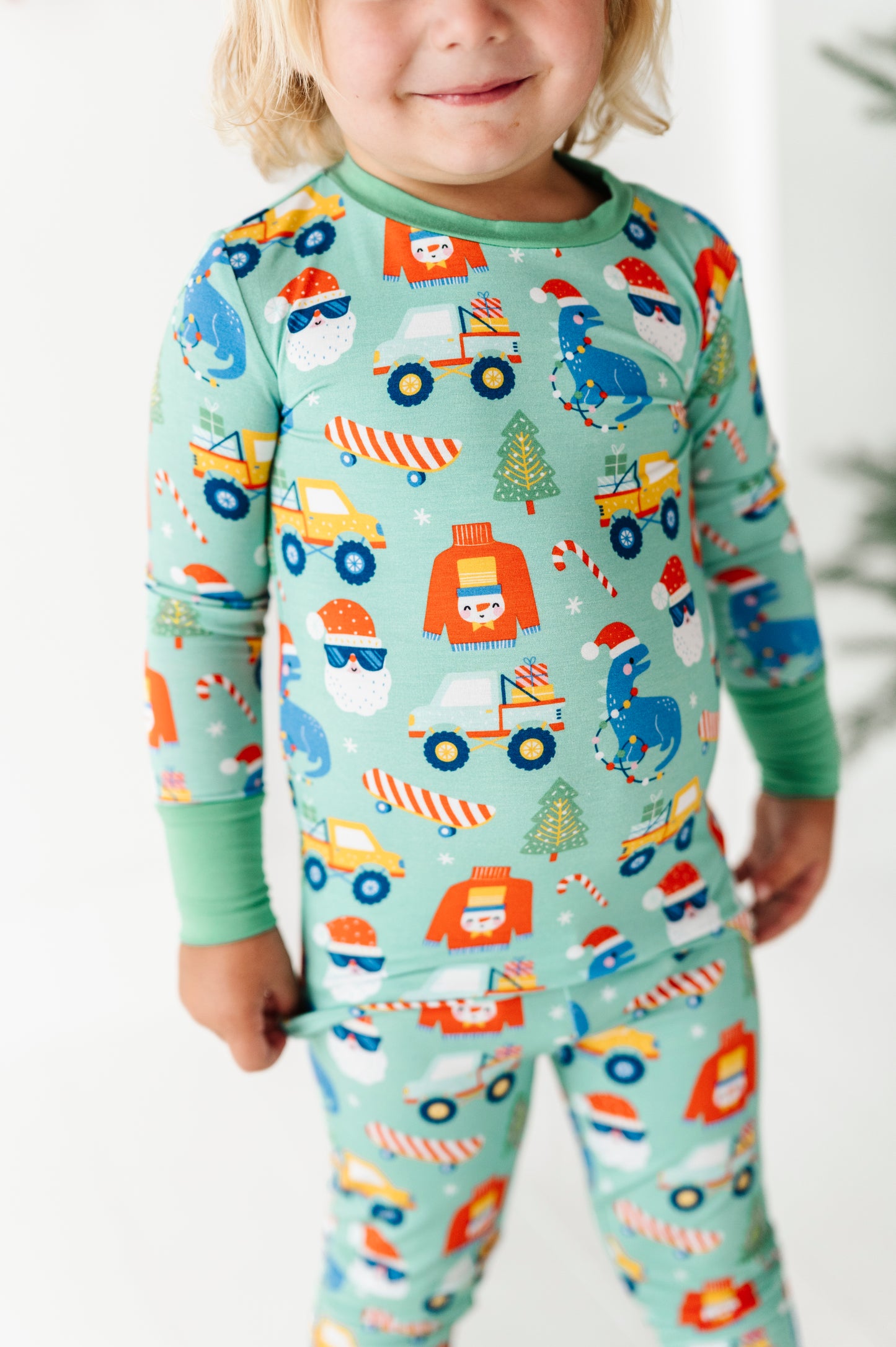 Bamboo Long Sleeve Loungewear - Christmas Dino