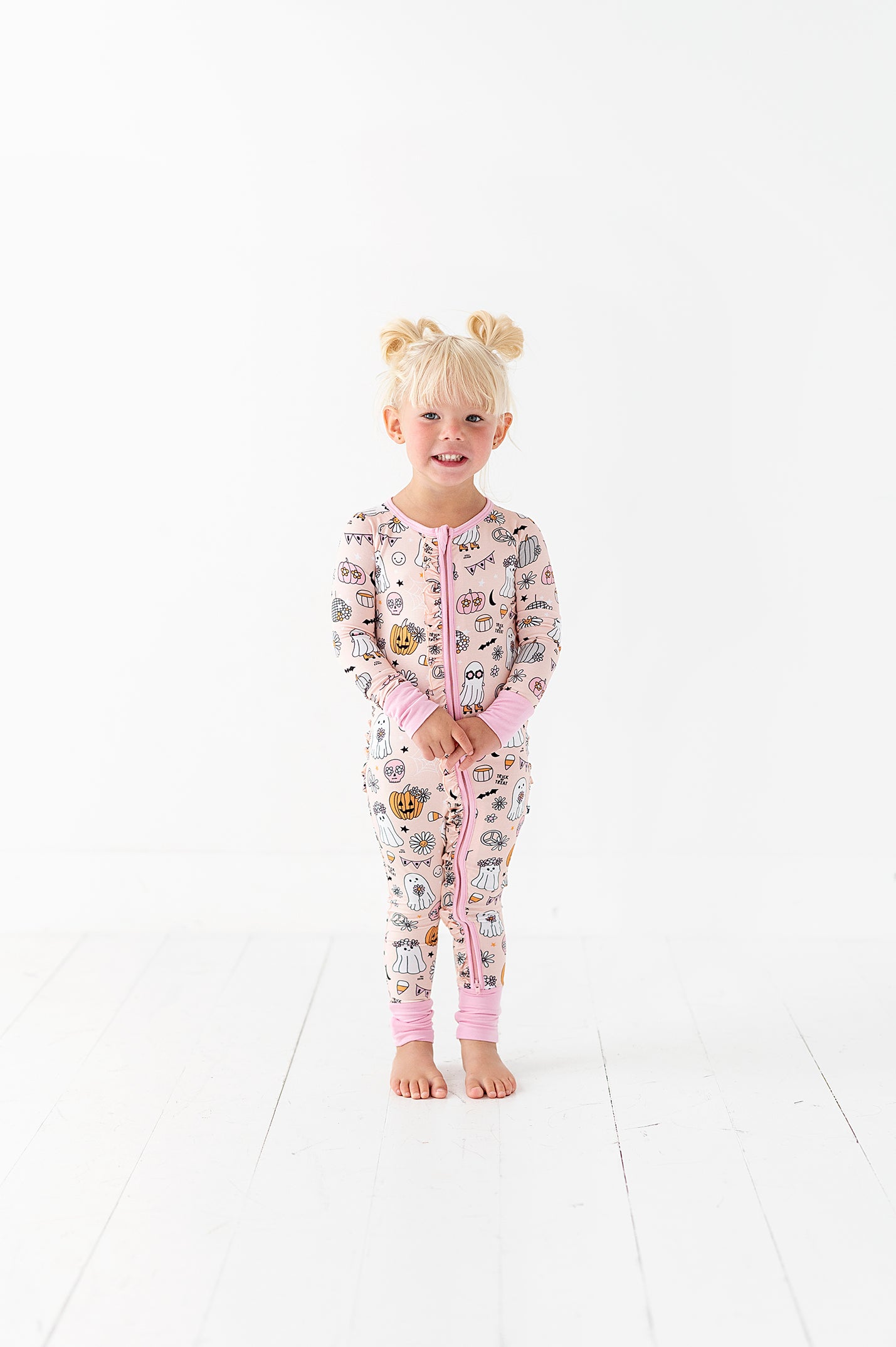 Bamboo Convertible Romper - Pink Ghost