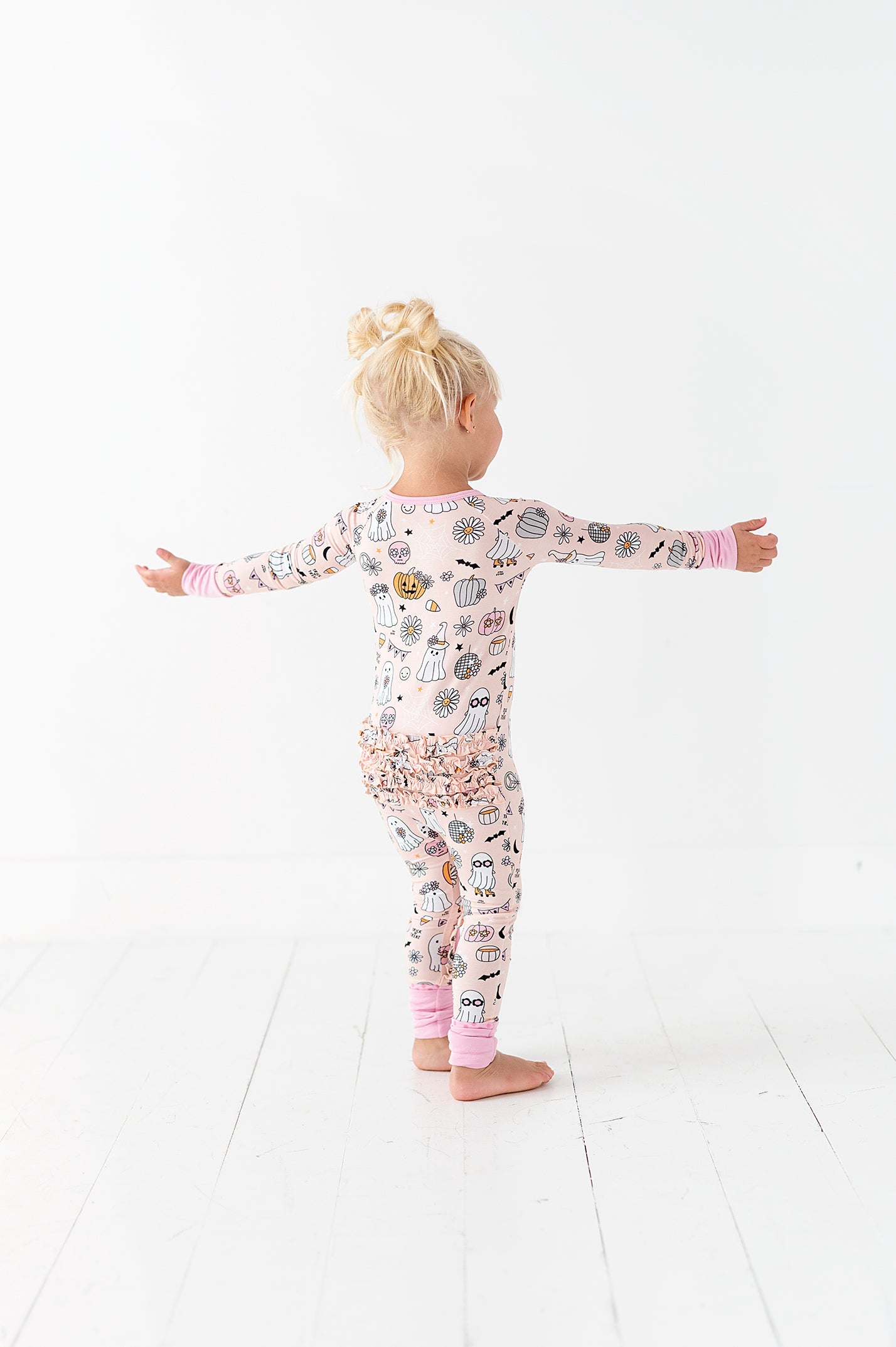 Bamboo Convertible Romper - Pink Ghost