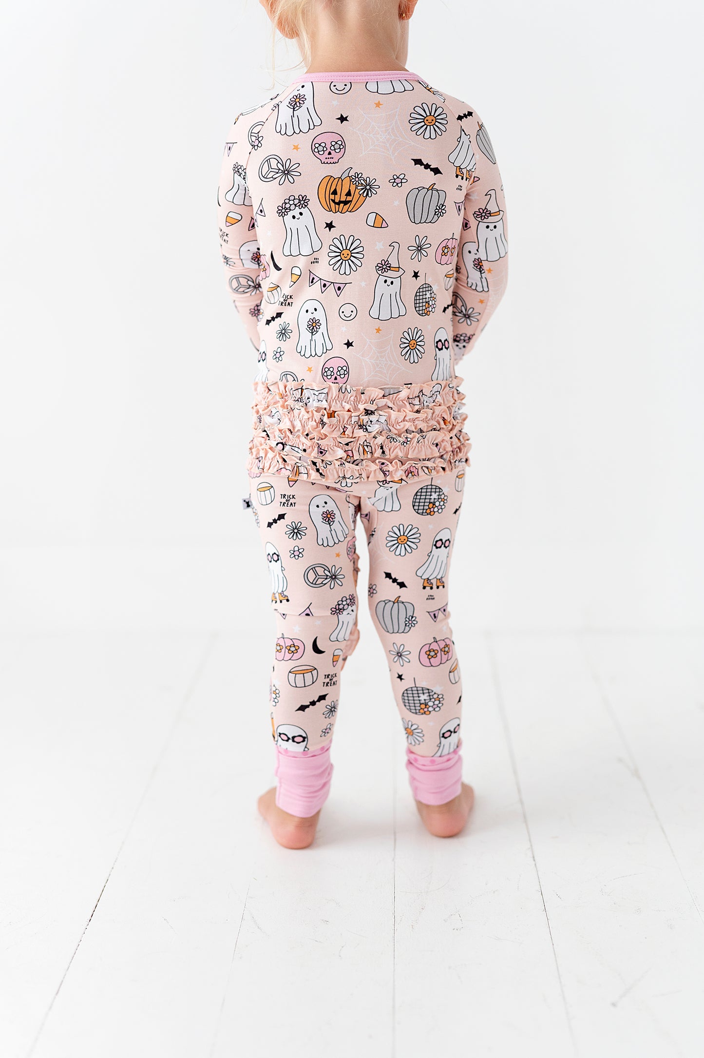 Bamboo Convertible Romper - Pink Ghost