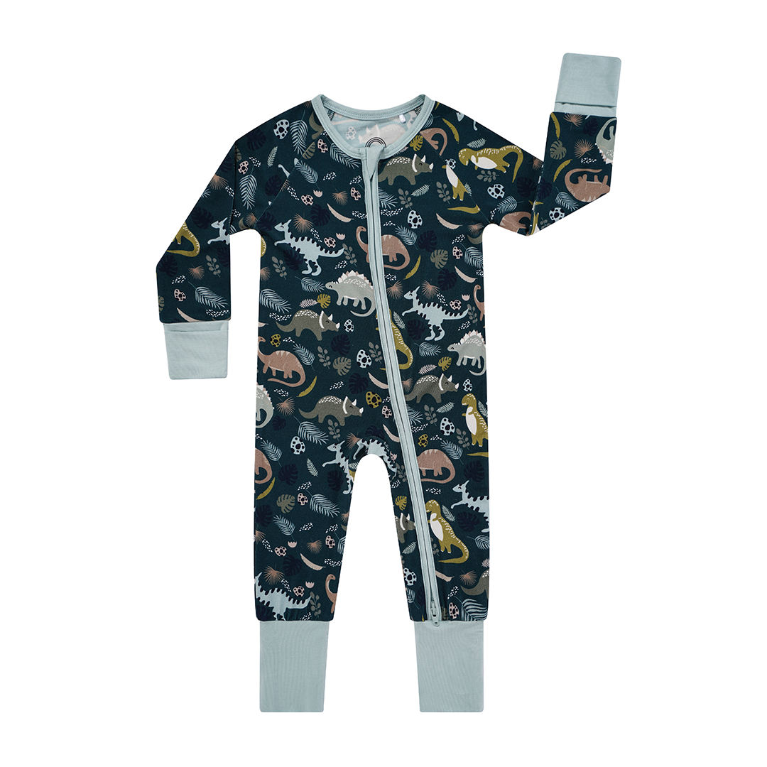 Bamboo Convertible Romper - Prehistoric Friends Dino