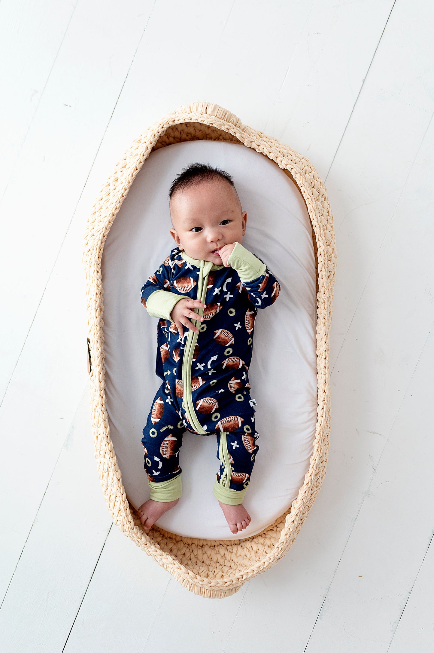 Bamboo Convertible Romper - Football