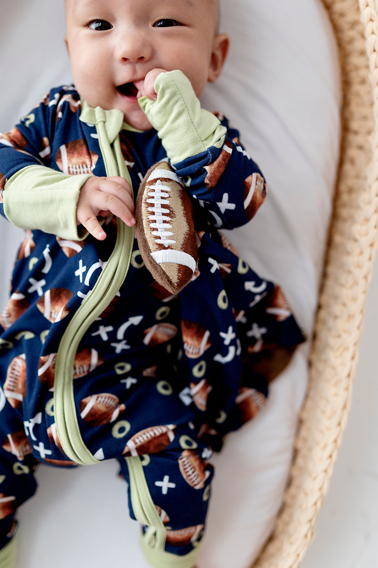 Bamboo Convertible Romper - Football