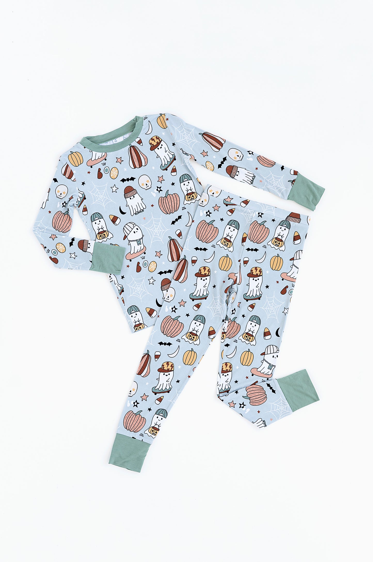 Bamboo Long Sleeve Loungewear - Skateboarding Ghost