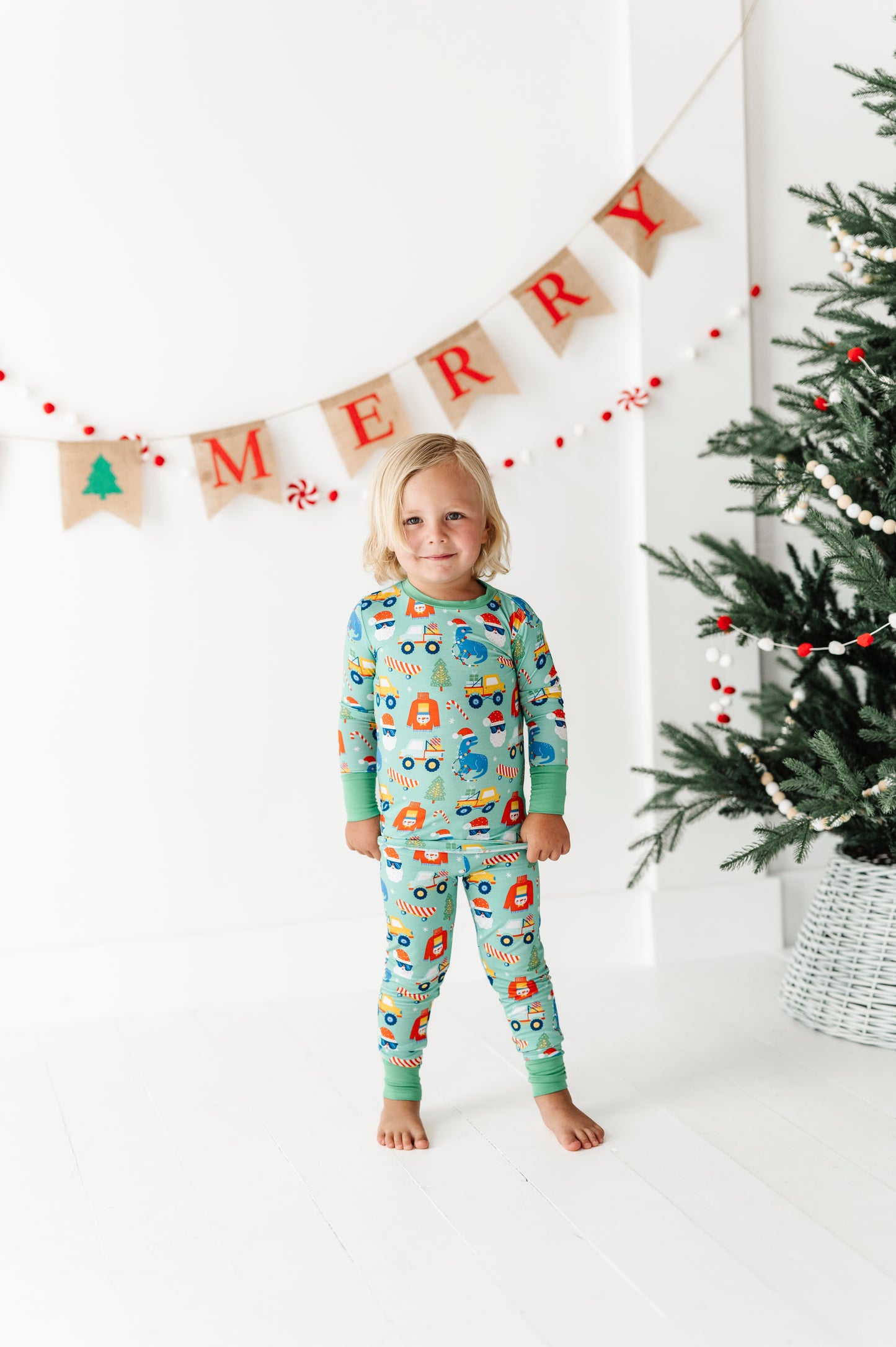 Bamboo Long Sleeve Loungewear - Christmas Dino