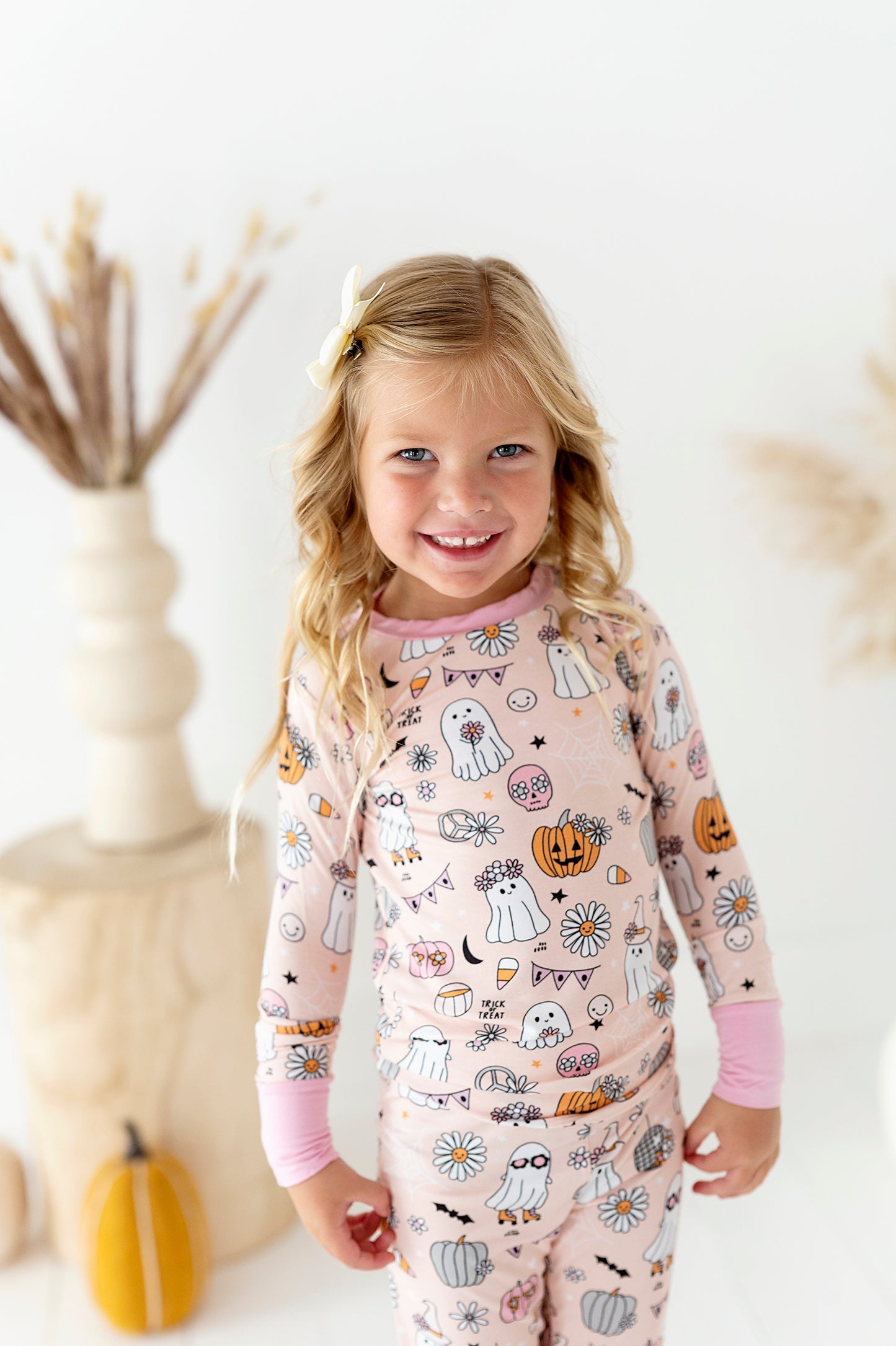 Bamboo Long Sleeve Loungewear - Pink Ghost
