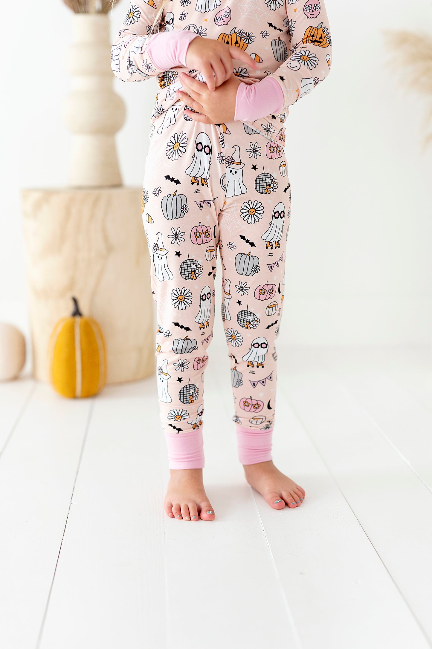 Bamboo Long Sleeve Loungewear - Pink Ghost