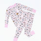 Bamboo Long Sleeve Loungewear - Pink Ghost