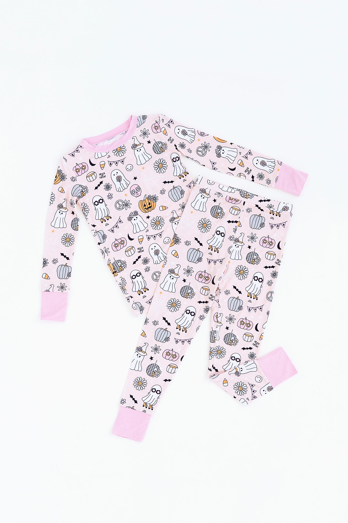 Bamboo Long Sleeve Loungewear - Pink Ghost